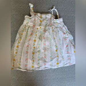 Janie and Jack White Dress with Yellow Lemon Print